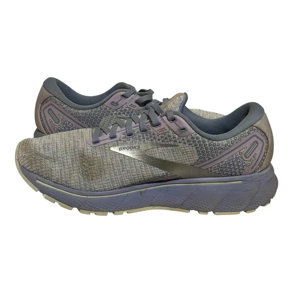 Brooks Ghost 14 Running Shoes Lavender Gray Women's 9.5 Neutral Cushion Sneakers